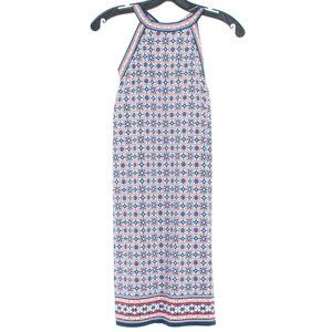 NWT Max Studio Womens Dress Sleeveless High Neck Blue Red Size XS